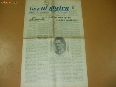 Revista aviatica Cerul Nostru An II 06 05 1938 foto