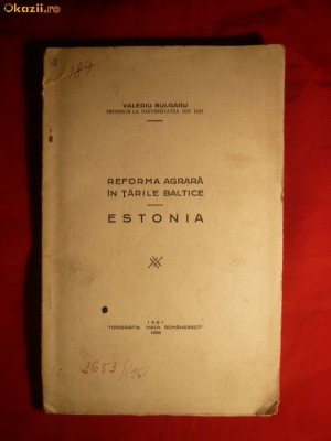 V.Bulgaru - Reforma Agrara in T.Baltice- Estonia - 1929 foto