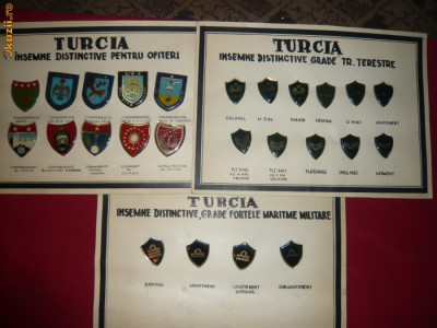 COLECTIE DE 43 INSIGNE MILITARE TURCESTI foto