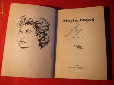 Maria Banus - POEZII - Prima Editie 1959 foto