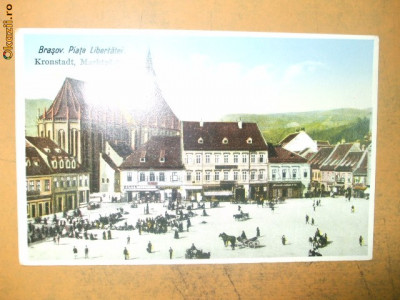 Carte Postala Brasov Piata Libertatei 1929 foto