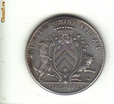 bnk mdl Franta medalie 1782-1783 REPLICA foto