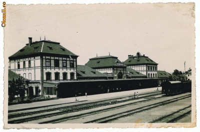 2144 - TEIUS, Alba, Train, Railway Station - Old P.C. real FOTO - used - 1938 foto