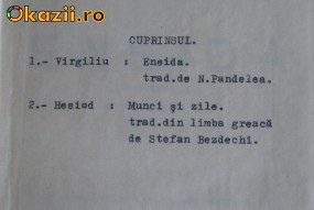 Vergiliu Eneida trad. Pandelea 1925 / Hesiod Munci si zile 1957 colegate foto