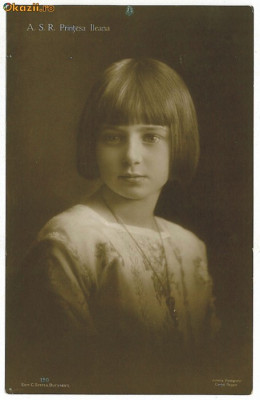 2398 - Princess ILEANA, Regale, Royalty - old postcard, real PHOTO - unused foto