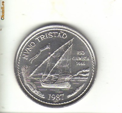 bnk mnd Portugalia 100 escudos 1987 unc Nuno Tristao foto