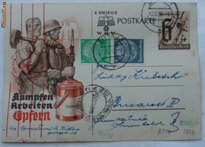 Carte postala de propaganda nazista , circulata 1940 foto