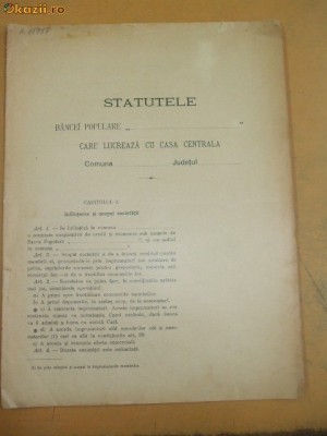Statutele Băncii Populare care lucrează... foto