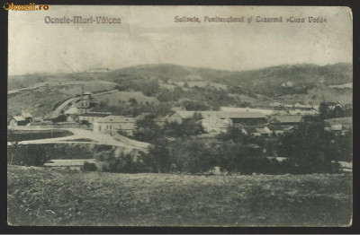 Ocnele-Mari Valcea : salinele, penitenciarul si cazarma Cuza-Voda (1925) foto