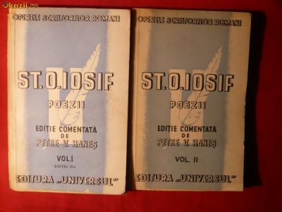 St.O.Iosif - POEZII - ed. 1943-1944 ,vol.1 si 2 foto