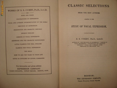 Classics for Vocal Expression - Curry - 1888 foto