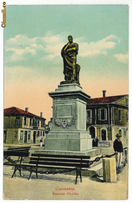 2459 - CONSTANTA, statuia lui OVIDIU - old postcard - unused foto