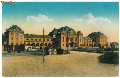 2418 - ARAD, Railway Station - old postcard - unused foto