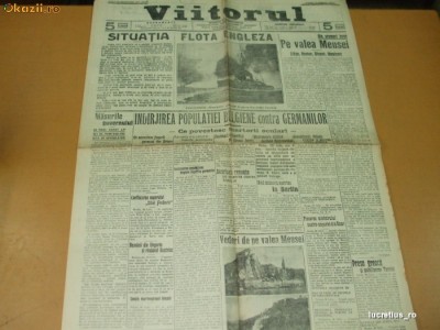 VIITORUL 01 08 1914 AN 7 NR. 2325 FLOTA ENGLEZA foto