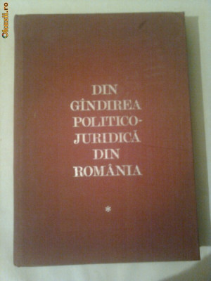 DIN GINDIREA POLITICO-JURIDICA DIN ROMANIA ~ IOAN CETERCHI foto