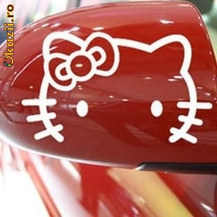 sticker auto Hello Kitty Decal Stickers 12cm colant foto