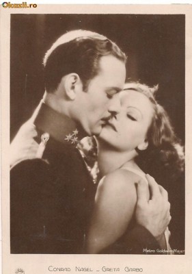 carte postala(ilustrata)-CONRAD NAGEL - GRETA GARBO foto