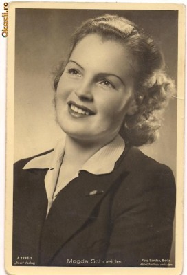 carte postala(ilustrata)- MAGDA SCHNEIDER foto