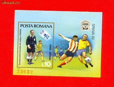 RO-0127=ROMANIA 1982=Lp 1048Campionatul mondial de fotbal 1982-postfrischMNH(**) foto