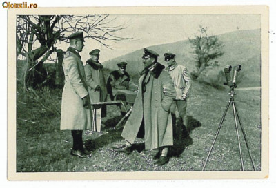 746 - TURNU ROSU Sibiu Ofiteri germani WW I - old mini postcard - unused - 1915 foto