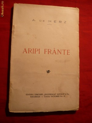 A.de Herz - Aripi Frante - Prima Editie 1925 foto