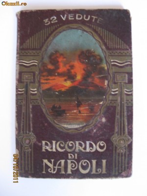 ALBUM COLOR DE COLECTIE DIN ANII 1910 CU 36 ILUSTRATE DIN NAPOLI foto