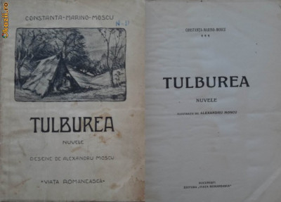 Constanta Marino Moscu, Tulburea, Nuvele, desene Al. Moscu, interbelica, ed. 1 foto