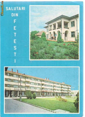 carte postala- FETESTI - Colaj foto