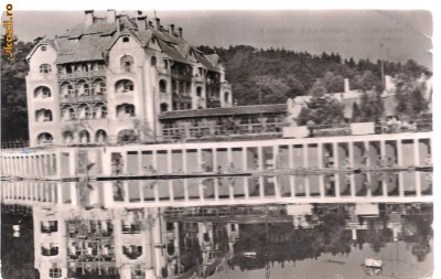 carte postala- OCNA SIBIULUI - Pavilionul central al bailor foto
