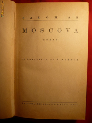 Salom As - Moscova - 1935 ,trad. F.Aderca foto