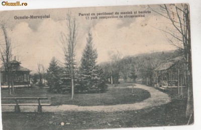 B35026 Ocnele Muresului Parcul cu Pavilionul de Muzica si Beraria Uj park zenepa foto