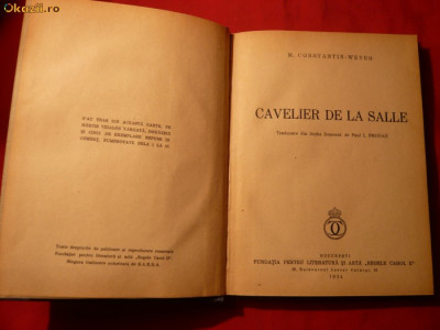M.Constantin-Weyer -Cavelier de la Salle - 1934 foto