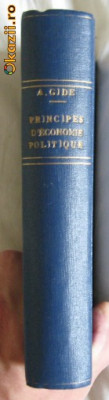 Principes d&amp;#039;economie politique / Charles Gide 1926 foto