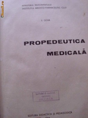 PROPEDEUTICA MEDICALA foto