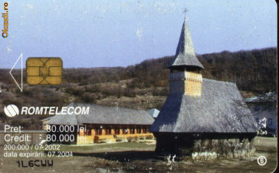 Cartela telefonica Manastiri 6 (Rom 155),2002 foto