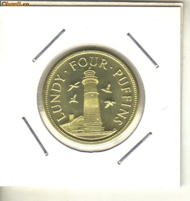 bnk mnd Lundy Island 4 puffins 2011 unc foto