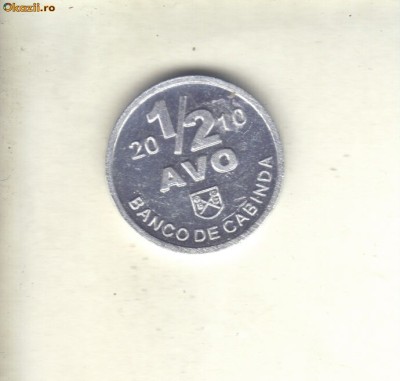 bnk mnd Republica Cabinda (Angola) 1/2 avo 2010 unc , fauna foto