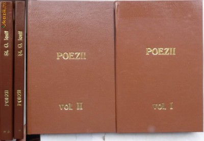 St. O. Iosif, Poezii, editie comentata de Petre V. Hanes, 1943, 2 volume foto