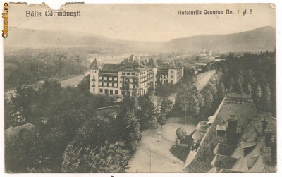 carte postala-Valcea- Calimanesti-Hotelurile Jantea nr 1 si 2 foto