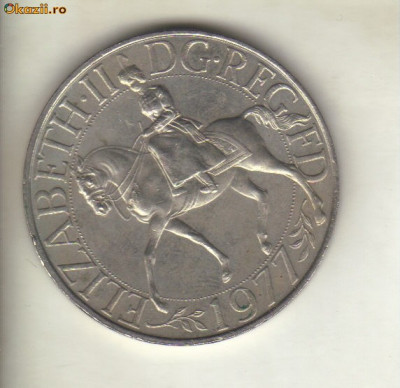 bnk mnd Marea Britanie Anglia 1 crown 1977 foto