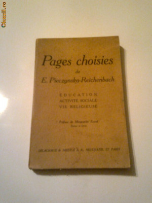 EMMA PIECZYNSKA- PAGES CHOISIES EDUCATION, ACTIVITE SOCIALE, VIE RELIG...Ed.1938 foto