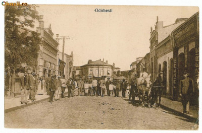91 - ODOBESTI, Vrancea, Market - old postcard, CENSOR - used - 1918 foto