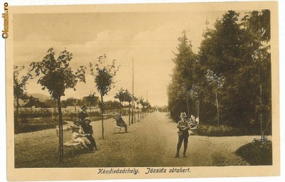 2158 - TARGU SECUIESC, Covasna, Park - old postcard - used foto