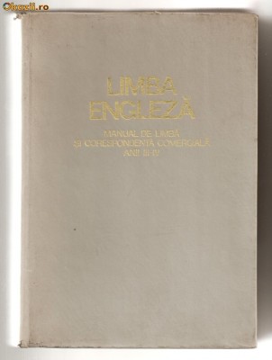 (C579) LIMBA ENGLEZA MANUAL DE LIMBA SI CORESPONDENTA COMERCIALA, ANII III-IV DE CONF. UNIV. KOLESNICOVA NADEJDA foto