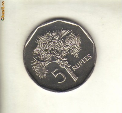 bnk mnd Seychelles 5 rupii 2000 unc foto