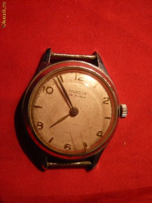 Ceas marca ANKER ,16 rubine ,Elvetia ,interbelic foto