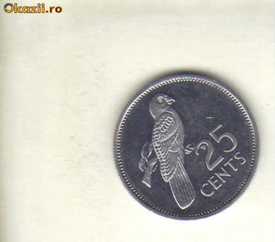bnk mnd Seychelles 25 centi 2000 , pasare , unc foto