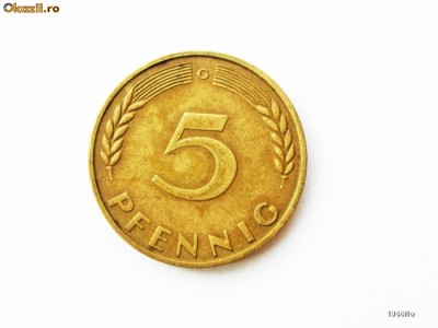 GERMANIA RFG 5 PFENNIG 1968 G ** foto