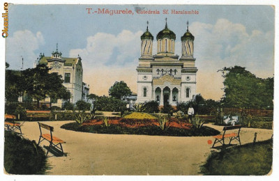 2250 - TURNU MAGURELE, Teleorman, Church - old postcard, CENSOR - used - 1918 foto