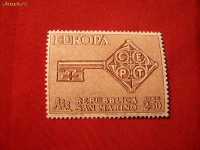 Serie- Europa 1968 San Marino ,1 val. foto